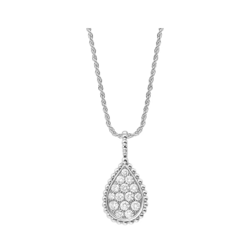 Boucheron 宝诗龙Serpent Bohème18K白金镶钻项链 m 图案
